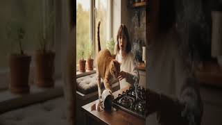 Cat detects gas leak before explosion.#cat #cathero #animalinstincts  #reallifehero #subscribe4more