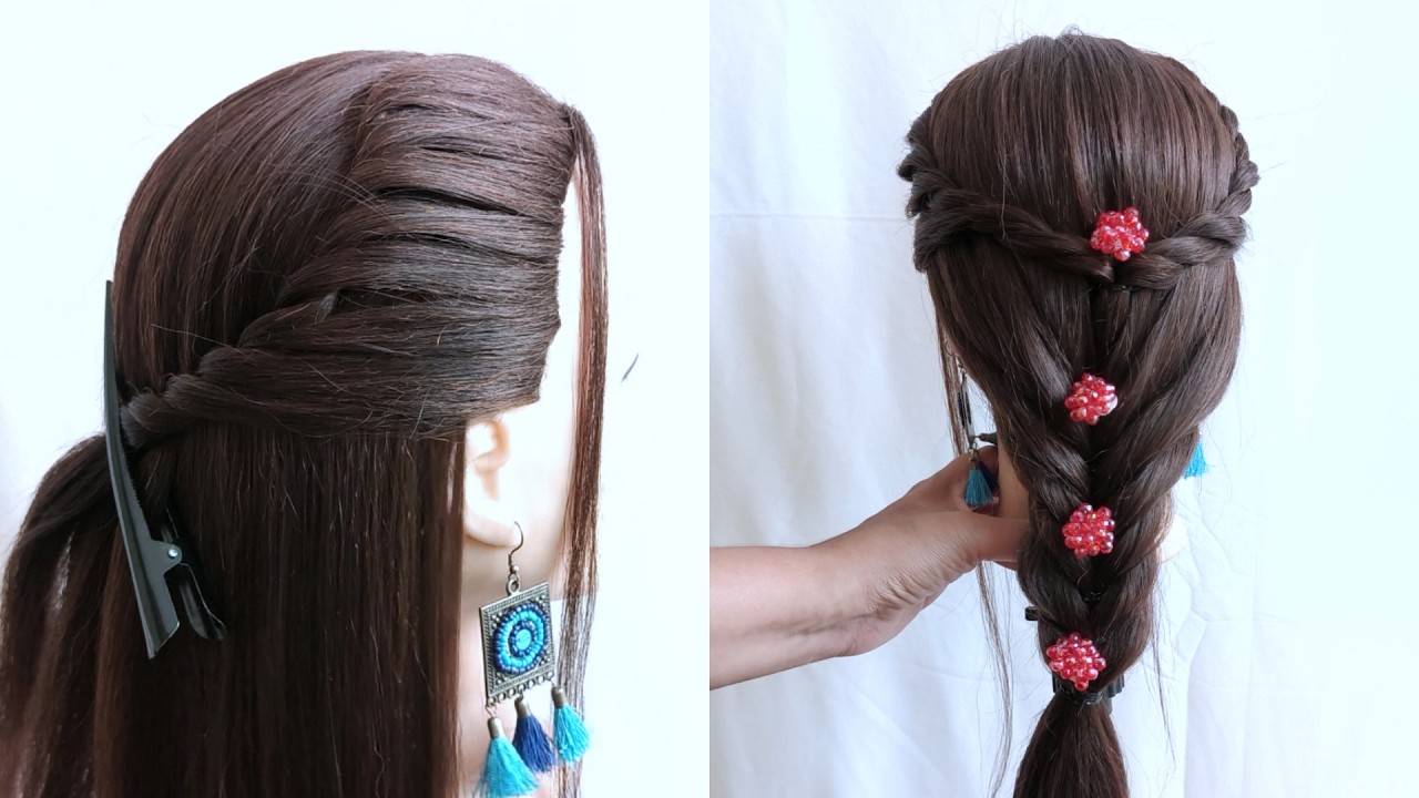 Beautiful Different Hairstyle Tutorial | Hairstyle for birthday girl | Easy & simple hairstyle