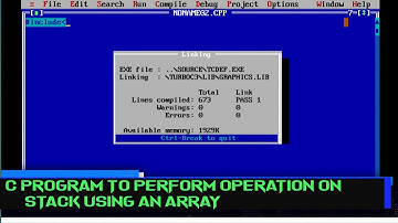 Program to implement all the stack operations using static Array | BCA expert