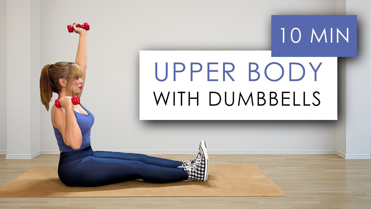10 MINUTE UPPER BODY DUMBBELL WORKOUT | Build strength at home fast ...