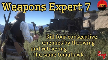 Weapons Expert 7: Kill four consecutive enemies by the same tomahawk. #RDR2 #Story #PS5