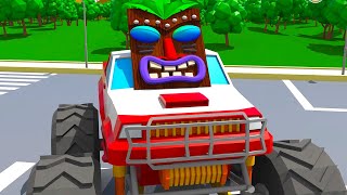 El Camión Monstruo y la temible máscara - Cars Town - Dibujos animados para niños