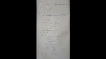 Eigen Values and Eigen Vectors important question for clg 1st year engineering students