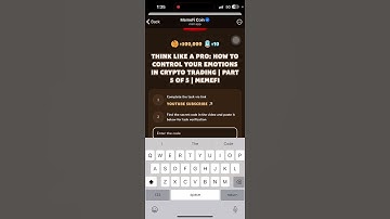 Think like a pro: hoe to control your emotions in crypto trading | part 5 of 5 | memefi video code