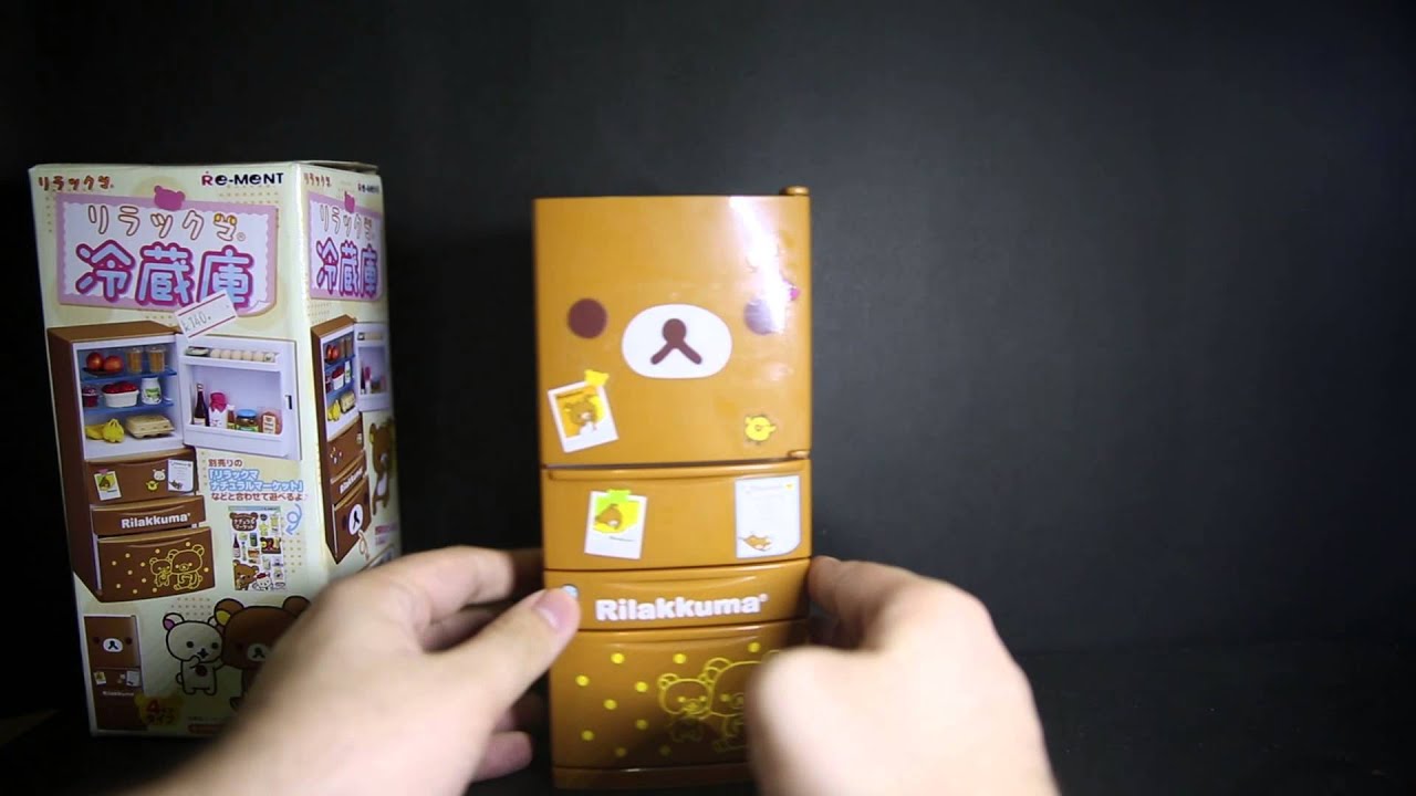 Re Ment RilaKkuma Cute Teddy Bear Fridge Review YouTube
