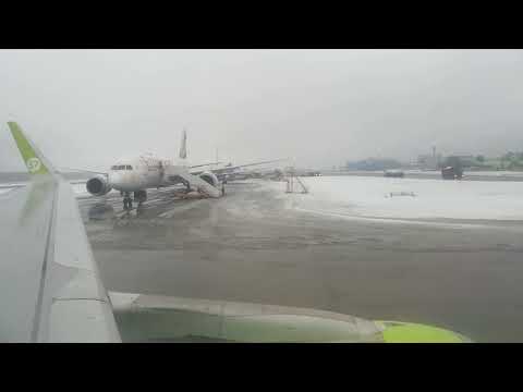 Посадка в аэропорту Домодедово (DME) Airbus A321    а/к S7 Airlines.
