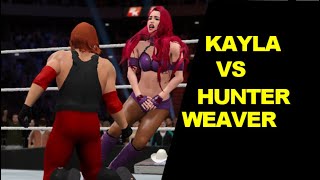 WWE 2K17 Kayla vs Hunter Weaver - Mixed Match