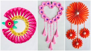 Beautiful paper flower wall hanging craft| wallmate | Wallhanging| Paper Craft |Simple creative work