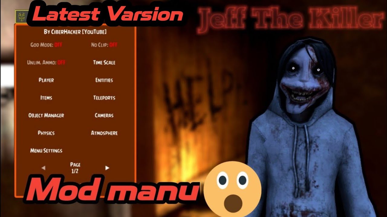 Jeff The killer mod manu Letest varsion download link || Jeff The killer mod manu 1.4.7 download