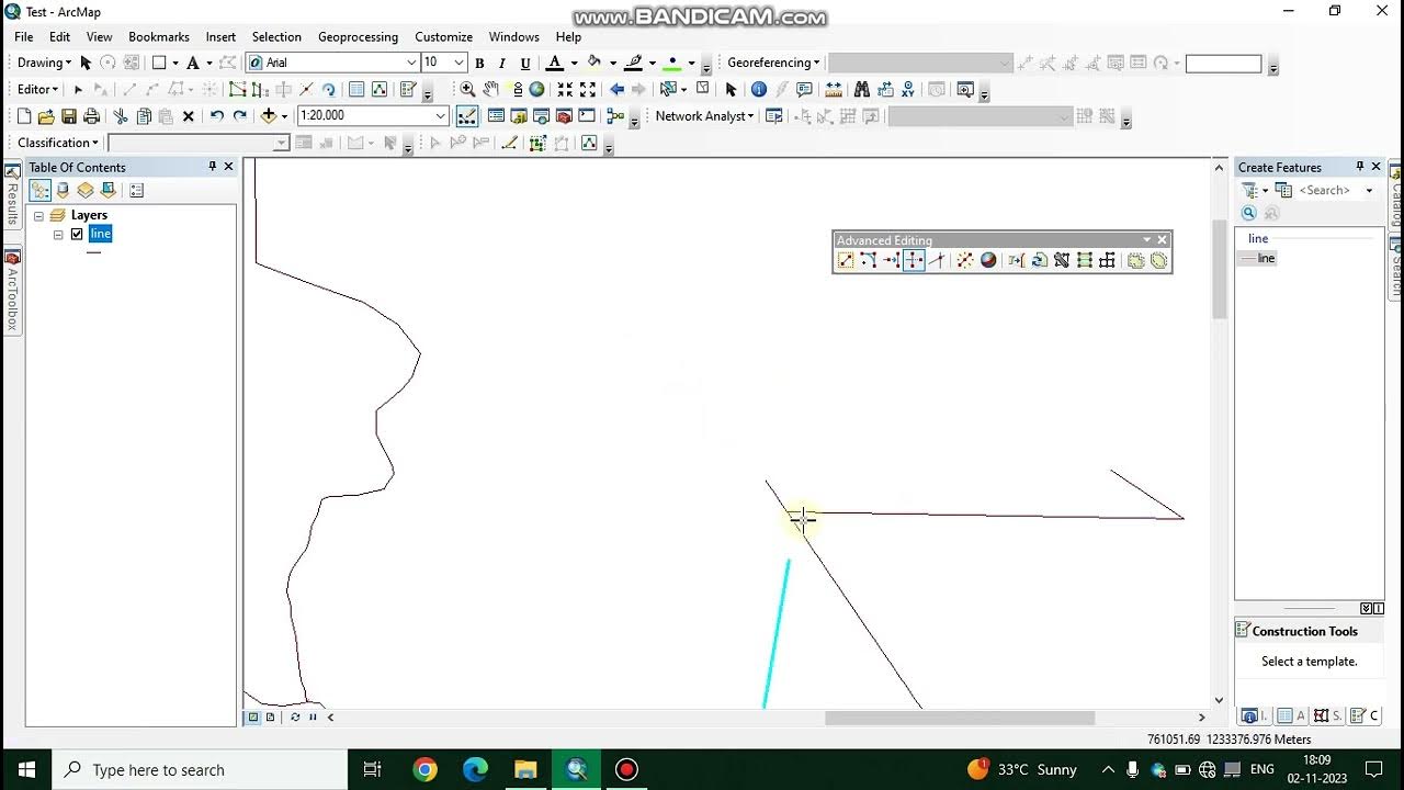 Line Editing and Trim in ArcGIS Shapefile Tamil ArcGIS University