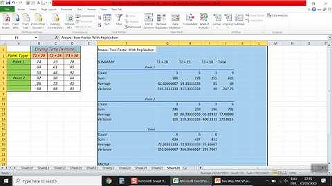 Performing Two Factor ANOVA With Replication in Excel