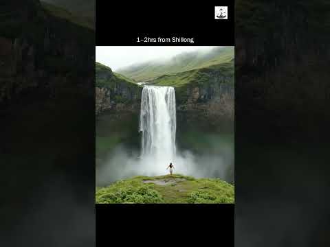 Kynrem Waterfalls Meghalaya Monsoon Cherrapunji Travel Short Video Meghalaya Waterfall 