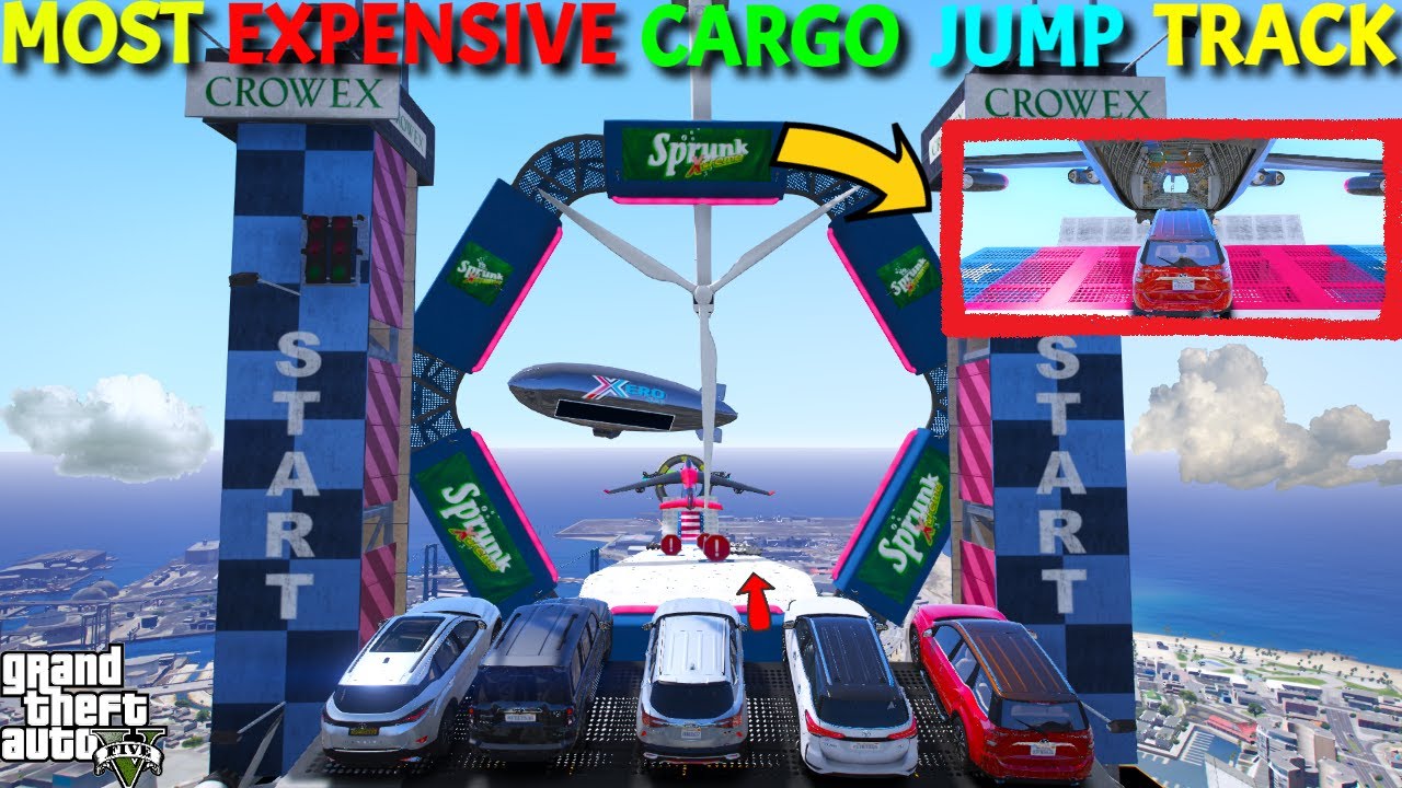 Indian Cars Vs Most Expensive Cargo Jump Track Crossing GTA 5 YouTube