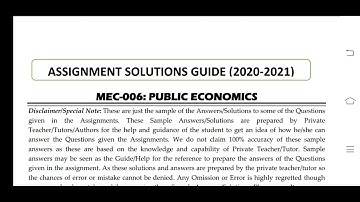 MEC 006 Ignou Solved Assignment 2020-21