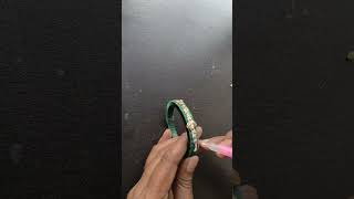 #diy #threads 💕#handmade 🥰green thread bangle design simple💕