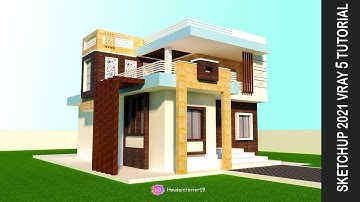 SKETCHUP IT | Exterior Design Sketchup pro 2022 | Sketchup tutorial | V-Ray | Photoshop CC |V-Ray 5