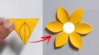 Easy Paper Flower Making Idea !! Simple and Beautiful Paper Flower For Home Decor