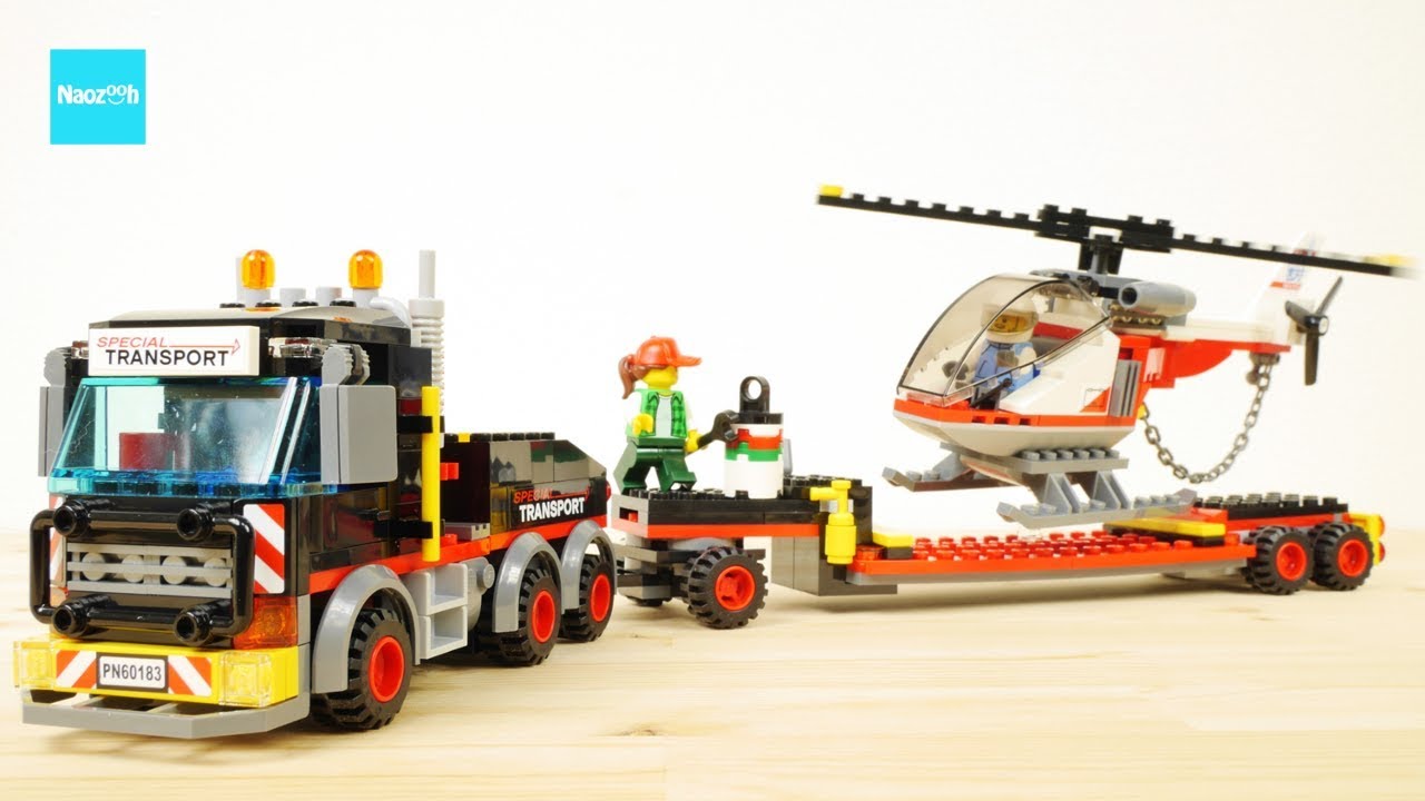 レゴ シティ 巨大貨物輸送車とヘリコプター 601 Lego City Great Vehicles Heavy Cargo Transport 601 Youtube