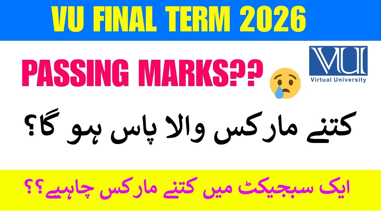 VU Final Term Passing Marks 2026 || Vu Final Term Passing Marks Calculator || Minimum Passing Marks?