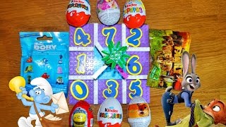 ❀Сюрприз Рулетка Unboxing Kinder Surprise SMURFS Марвел Мстители Барби  Looking for DORY