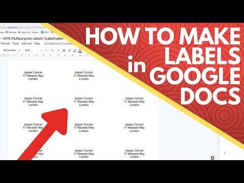 Video: Wie erstelle ich Adresslabels in Google Docs?