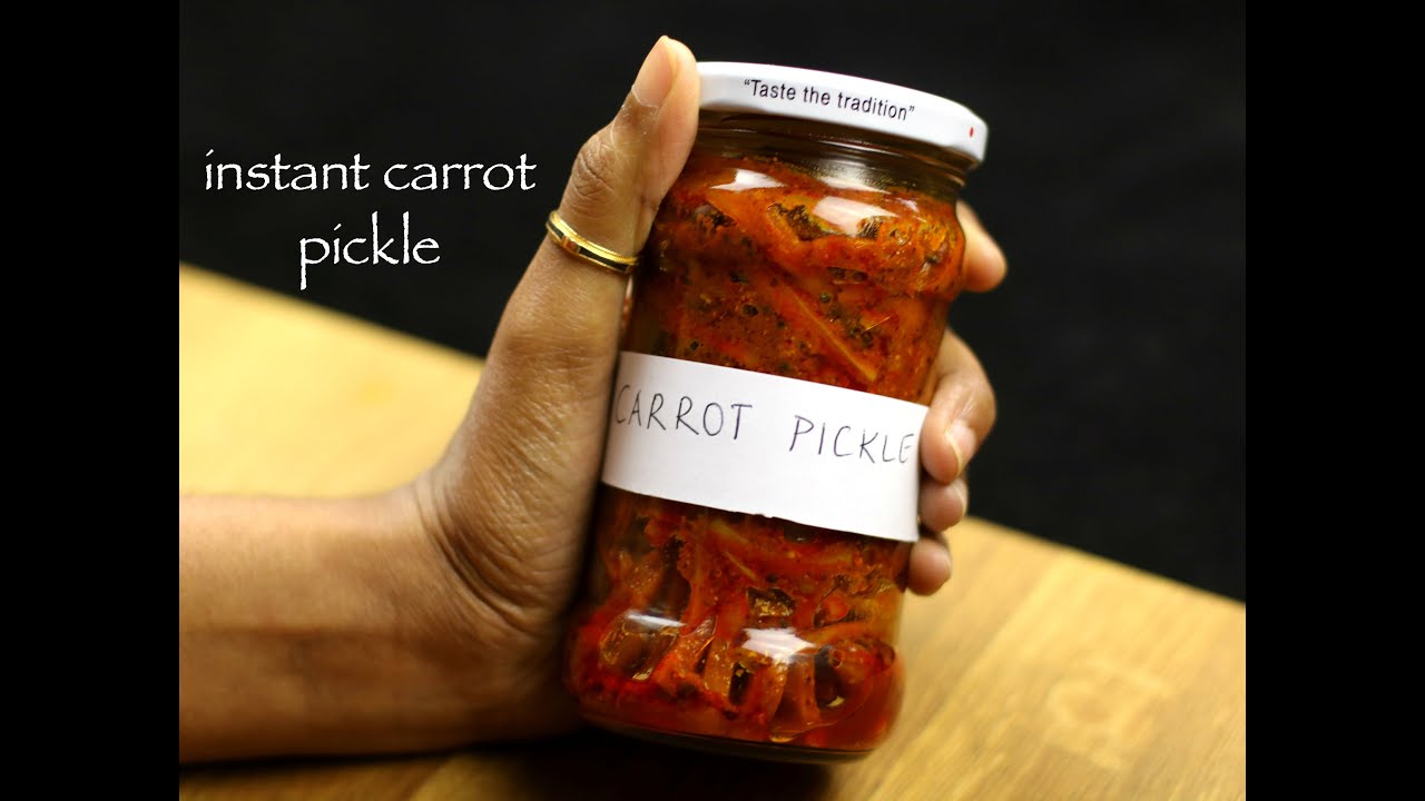 carrot pickle recipe | gajar ka achar | instant carrot pickle recipe | Hebbar Kitchen
