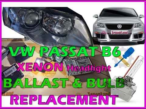VW PASSAT B6 BI-XENON headlight ballast and hid bulb replacement (fixing low beam & high beam fault)