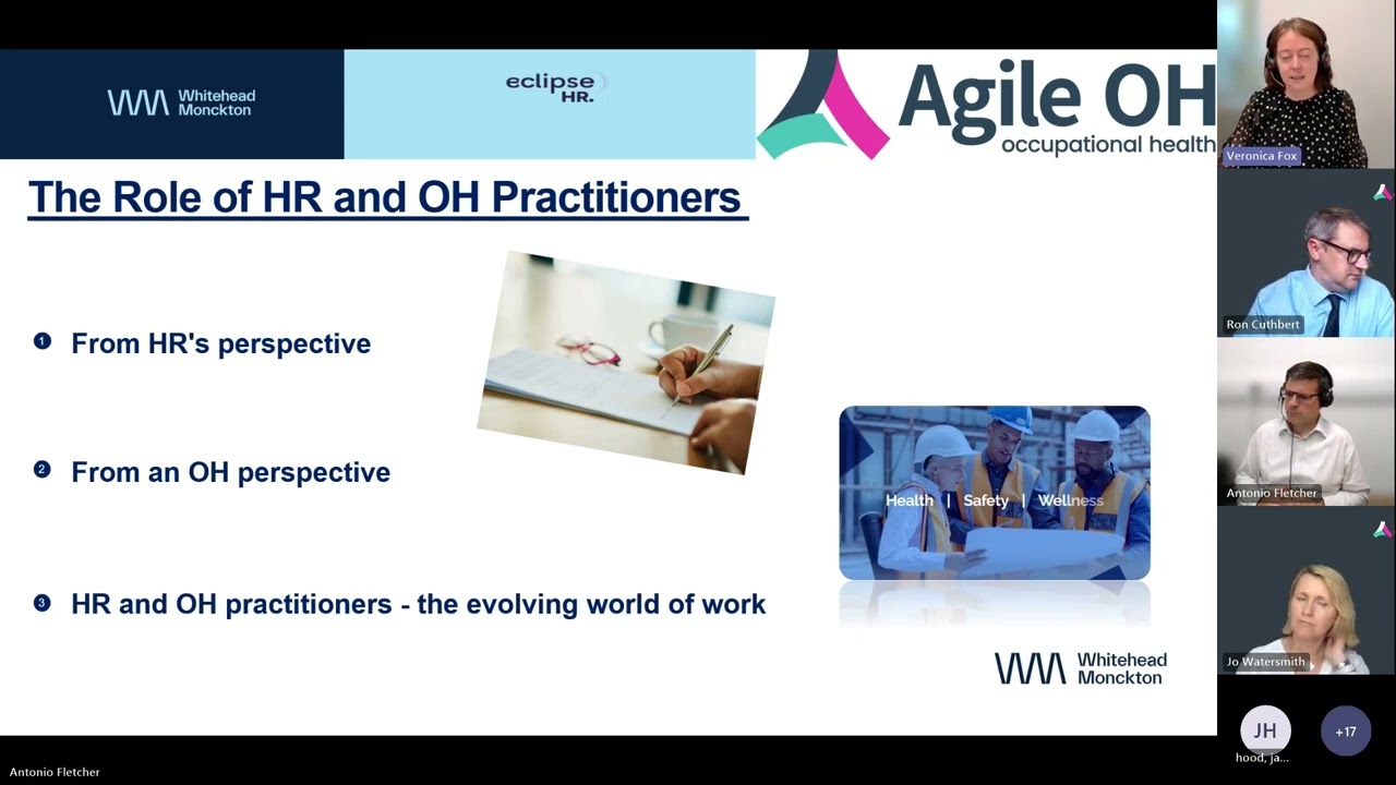 The role of Occupational Health in supporting Employers and Employees Webinar
