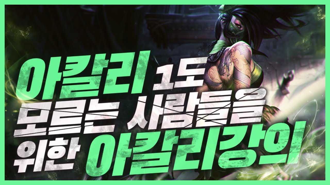 초보자를 위한 아칼리 강의