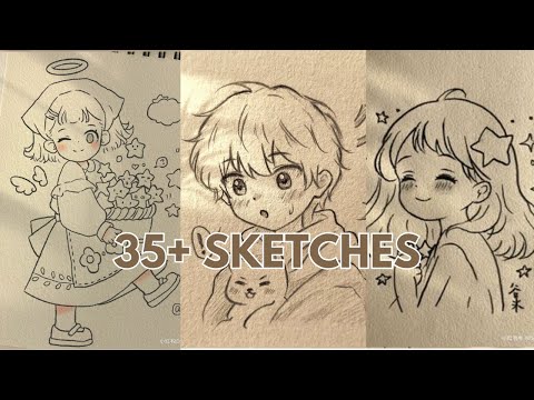 35+ sketches ideas 🤍🌷