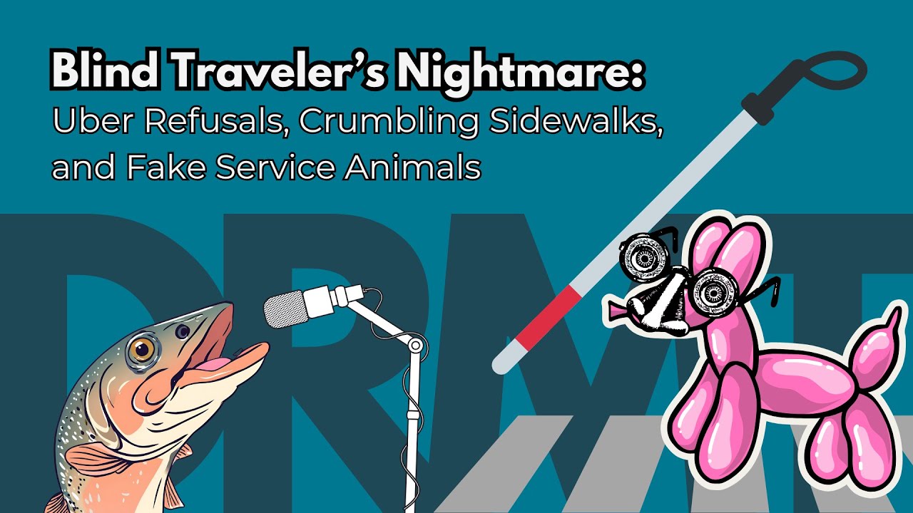 Blind Traveler's Nightmare: Uber Refusals, Crumbling Sidewalks, and Fake Service Animals.