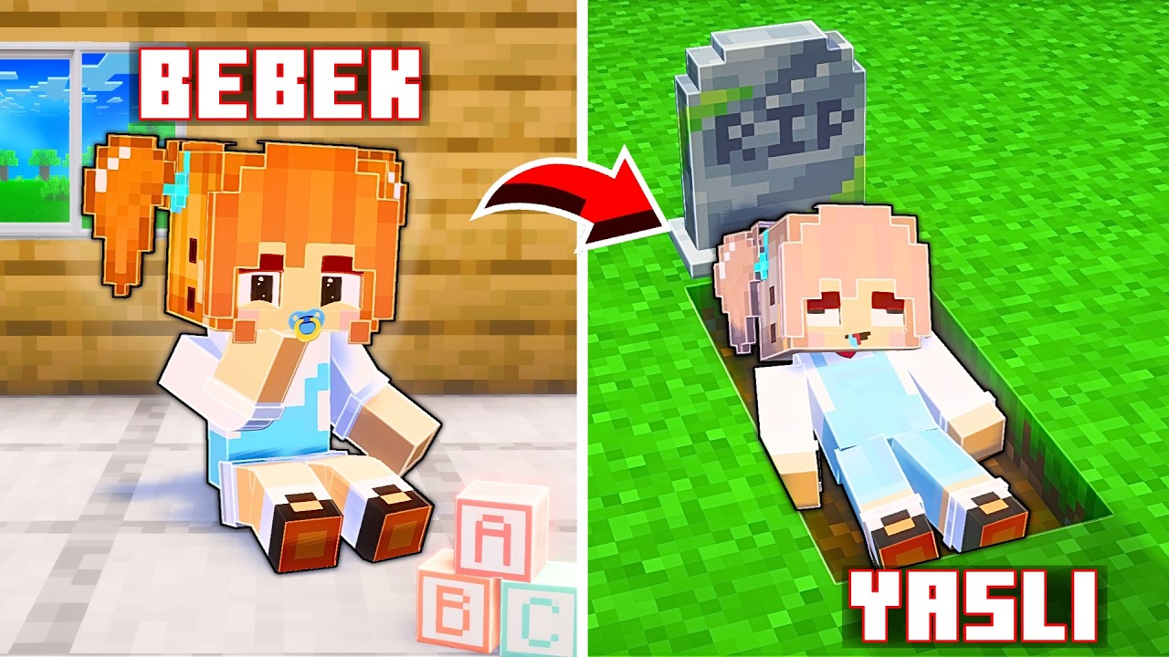 DOĞUMDAN ÖLÜME MİNE’NİN YAŞAMI 👶👵 - Minecraft
