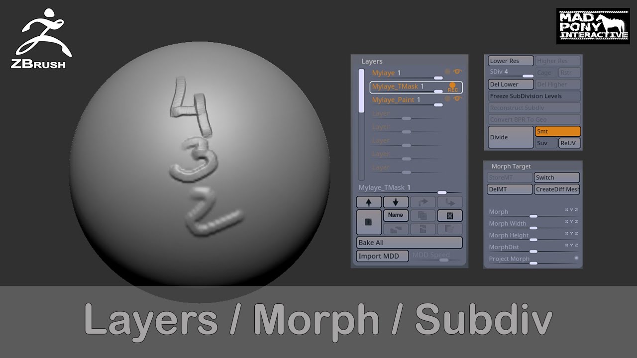 editing layers zbrush