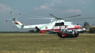 Mil Mi-26 landing & engine shutdown at Budaörs airfield (World's largest helicopter!)