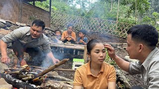 The ex-husband helped Thom rebuild the kitchen. Delicious meal with the children. | Vàng Thơm