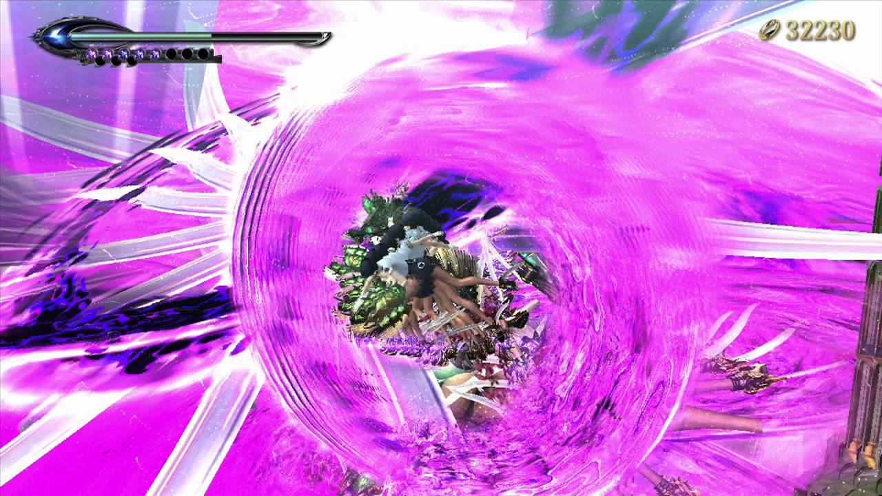 Bayonetta 2 - Infinite Jump + cool graphical glitch