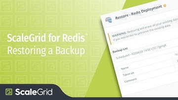 Restores for Redis™ - ScaleGrid DBaaS