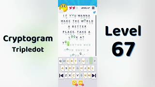 Cryptogram Tripledo Level 67 Solutions 🧩 | Logic Puzzle Game | Mini Boss