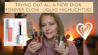 Trying out ALL 6 NEW DIOR FOREVER GLOW MAXIMISERS on eyes and cheeks - mature skin friendly test