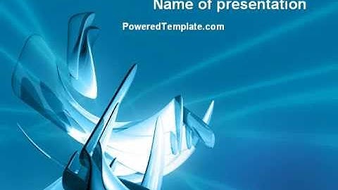 Futuristic Blue PowerPoint Template by PoweredTemplate.com