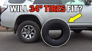 34 Inch Tires 4Runner, NO RUBBING - Fitting 34 Inch Tires on a 5th Gen 4Runner - 34s on 4Runner by Aired-Down Overland 41,603 views 3 years ago 9 minutes, 47 seconds