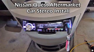How To Install Aftermarket Car Stereo in Nissan Quest - Pioneer DEH-X3500UI  - YouTube Nissan NV200 Radio Wiring Diagram YouTube