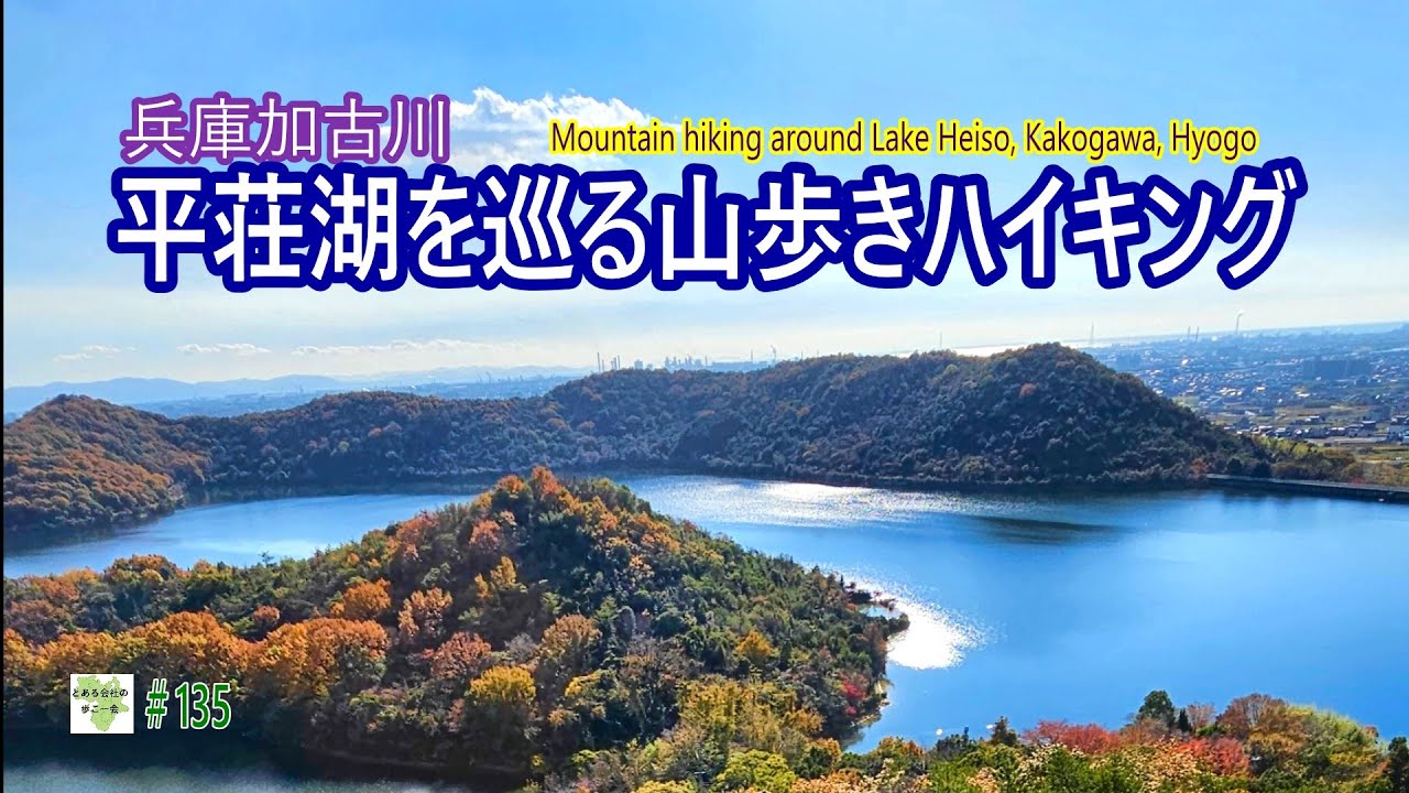 兵庫加古川　平荘湖を巡る山歩きハイキング【とある会社の歩こー会】＃135　Mountain hiking around Lake Heiso, Kakogawa, Hyogo
