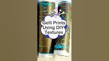 Gelli Prints Using DIY Textures 🎨✏️😉 #gelliplate #gelliprinting #gelliprints #makeart #crafting