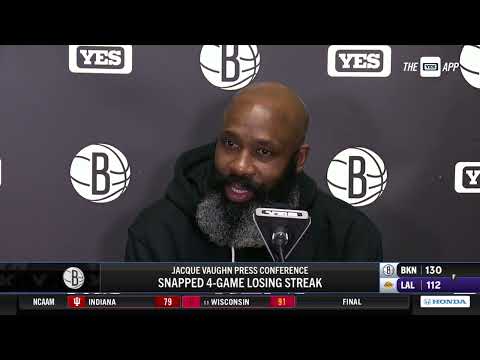 Jacque Vaughn after dominating 130-112 win over the Lakers