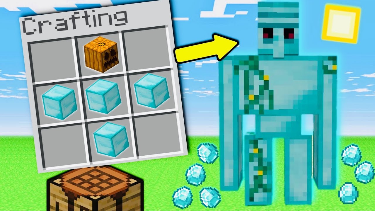 MINECRAFT αλλά απίστευτα NEW GOLEMS Let's Play Kristina