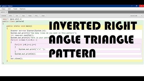 Java/BlueJ Program To Print Inverted Right Angle Triangle Pattern | CodingMachine | Pattern#2