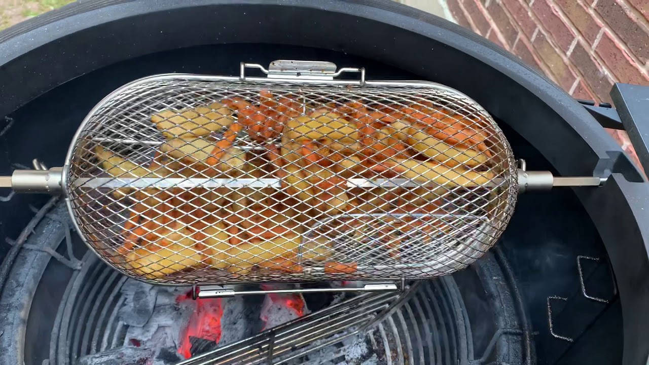Rotisserie fries on the Joetisserie YouTube