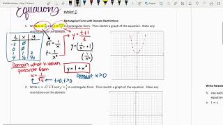 Graphing Parametric Equations with Restrictions