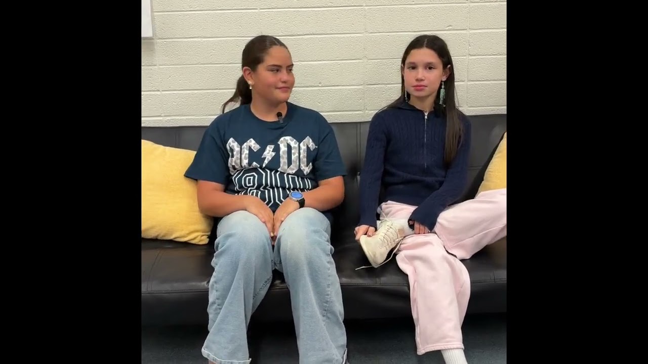 Video preview image of Olivia and Lily share what they love about Ross and AVID; click to visit the ParentSquare post with the video